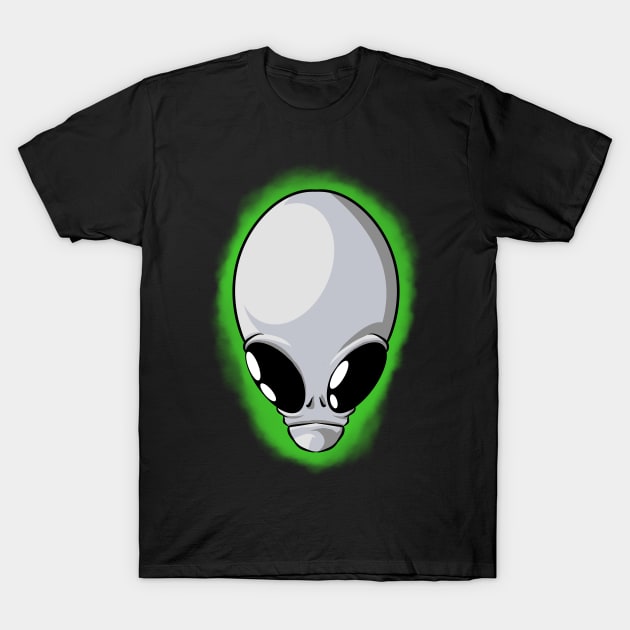 Alien Grey T-Shirt by richardsimpsonart
